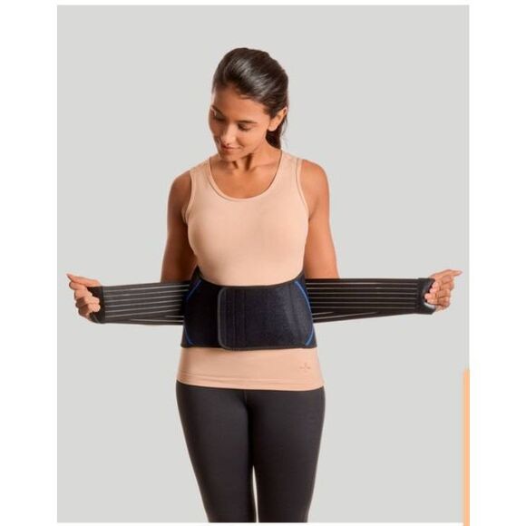 Tommie Copper Adjustable Compression Back Brace Color Black Size Small/Medium - Picture 2 of 8